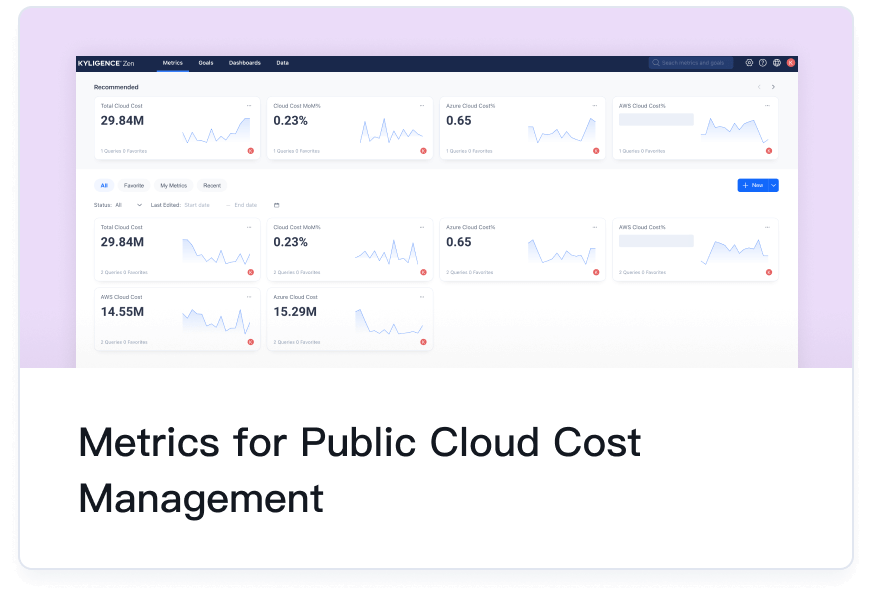 Metrics for Public Cloud Cost Management